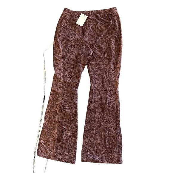 NWT Mistress Rocks Los Angeles Size Large Say When Animal Print Flare Mesh Pants - Picture 5 of 14
